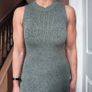 Knitted Khaki NEW LOOK dress, with side slits, size S Image 4