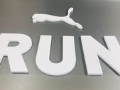 Large 19mm thick foamex letters and logos