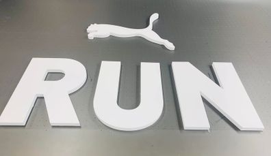 Large 19mm thick foamex letters and logos
