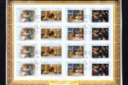 2004 Ireland 140th Anniversary of the National Gallery of Ireland Stamp Sheetlet Fine CDS Used with Dublin cancel of 19th September 2004 (Frist day of issued) on envelope extract.