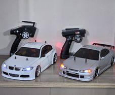 Two 1/10 scale RC Drift Cars
