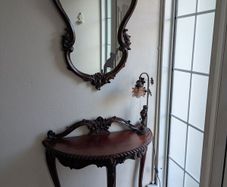 Antique hall table with mirror
