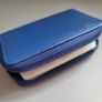 New Blue Genuine Leather Credit Card Holder ID Business Card Case Purse Wallet for Men & Women 26 slots Image 2