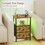 Night Stand Set 2, LED Nightstand with Charging Station Image 7