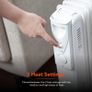 2000W 9-Fin Oil Filled Radiator with 3 Power Settings and Adjustable Timer, White Image 5