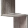 FREE EXPRESS SHIPPING Corner Shelf, 5-tier Floating Wall Shelf With Zigzag Design, Bookshelf, Greige Image 5