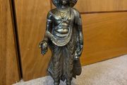 Large Vintage Brass Standing Buddha Statue