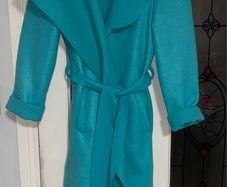 Teal longbelted coat