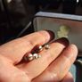 Vintage 925 silver Flower  Round Earrings Image 5