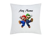 Mario printed Cushion cover personalised with name on it
