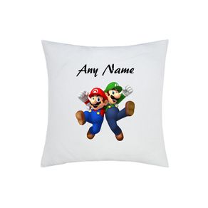 Mario printed Cushion cover personalised with name on it