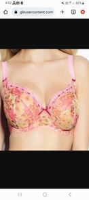 Freya Eloise - Underwire Plunge Bra 28FF and Thong XS - Brand New RRP 55