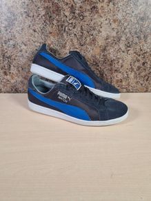 mens PUMA MATCH suede classic trainers runners navy Size UK 11 EU 46