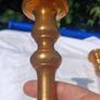 Pair of Flemish Antique Gilded Bronze Candle Sticks (Circa 1800) Image 5