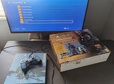 PS4 Jailbroken CFW 2TB Uncharted Limited Edition FW6.72 Goldhen 2.3