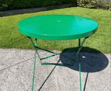Vintage Metal Overton foldable garden table c1960