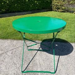 Vintage Metal Overton foldable garden table c1960