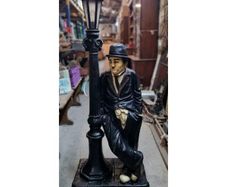 Charlie Chaplin Resin Statue With Lamp KAS1375