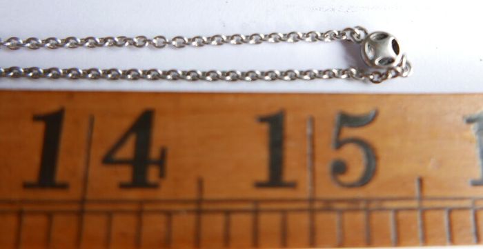 Vintage TI SENTO 925 Sterling Silver Long 30" silver station necklace with clear stones 9,1g                              es