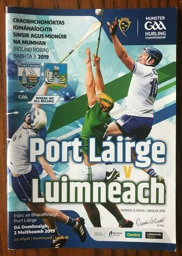2019 Limerick v Waterford - GAA Munster Hurling Round 3 Programme