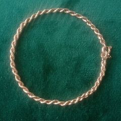 Vintage Italian 9ct gold rope link bracelet by UnoAErre