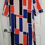 Gorgeous Blue, Peach, Red and Black Abstract Dress from Vero Moda size Medium (12) Image 2
