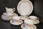 Colclough Enchantment Tea Set with luncheon dinner  plates