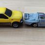 Vintage Diecast No 405 Hot Wheels Matchbox Clone 2.75" Macau and Maisto Ford F350 Super Duty Regular Cab Pick Up Truck Diecast Yellow Image 3