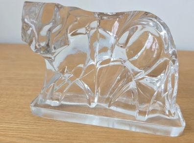 Rare 1925 Georges Chevalier Baccarat Crystal glass  Art Deco Tiger Figurine