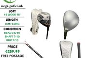 Taylormade Qi35 Tour #3 Wood 15 Degree / Ventus Red TR Fw 6-S Stiff