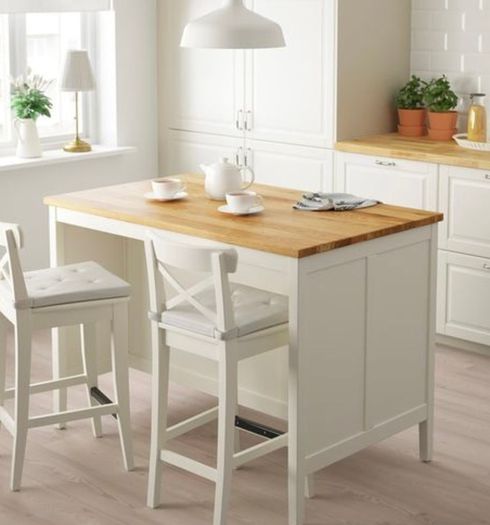 Tornviken Ikea Island And Sklum Bar Chairs (x2)