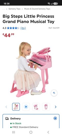 Big Steps Little Princess Grand Piano Musical Toy