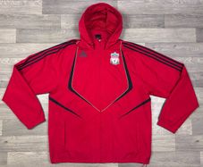 Vintage 2009 Adidas Liverpool Rain Jacket Mens Large