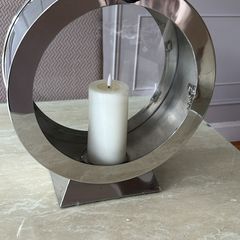 Silver Porthole Candle Holders