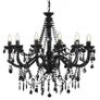 Chandelier with Beads Black 12 x E14 Bulbs Image 10