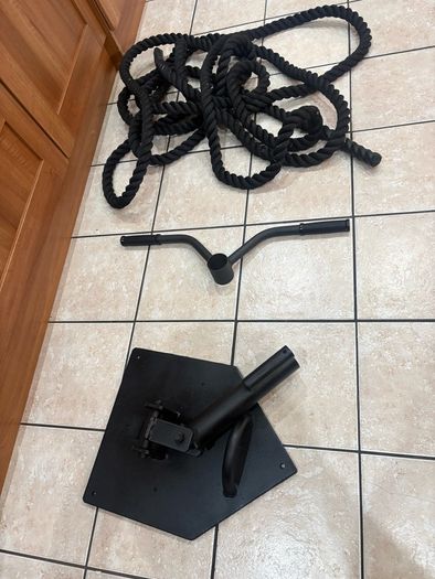 Olympic Full Commercial Heavy Gym Landmine, T Bar Row And A Battle Rope, Selling Half Current Price New In Shops!
