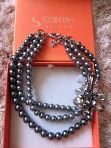 Corona Silver statement necklace