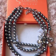Corona Silver statement necklace