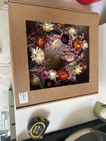 Beautiful dried flower wreath