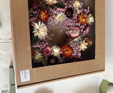 Beautiful dried flower wreath