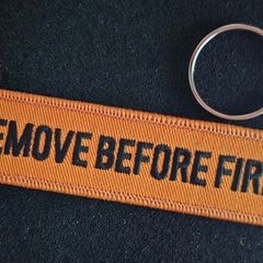 Avation, weapon safety tag, keyring.