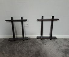 Handmade Ebonized Oak Decorative Shelves