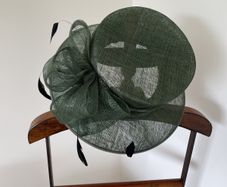Emerald green occasion hat