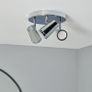 Trasi Spot Round Plate IP44 - Chrome Image 2