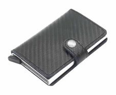 Brand New Carbon Fiber Smart Single Layer Card Holder Black.