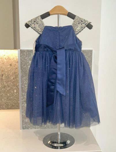 Brand New Navy & Cream Girls Dress from Sugar Plum. Age UK 2yrs / EU 92