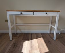 IKEA HEMNES Desk with 2 drawers, white stain/light brown, 120x47 cm