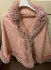 New Fake Fur Knitted Cape