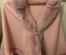 New Fake Fur Knitted Cape