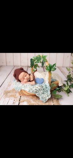 newborn photography basket